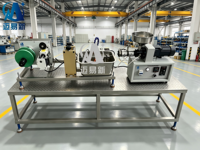Ligne de production de filament pour imprimante 3D de laboratoire SJ20, compatible avec PLA, PETG, ABS, PEEK, et la production de filament en fibre de carbone pour tests.