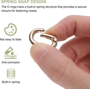 <b>Spring</b> O Rings Oval Metal <b>Clips</b> <b>Spring</b> Key Ring Buckle Clasps - Product Image 3