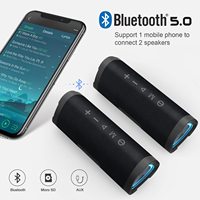 Speaker Portabel RGB Nirkabel BT Outdoor IPX5 Tahan Air Stereo Super Bass Soundbar Hands-Free Kompatibel TWS untuk Gaming Desktop
