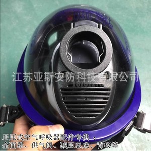 Masque respiratoire intégral avec valve d'alimentation en air pour la protection contre la poussière et les gaz nocifs, en silicone - Product Image 4