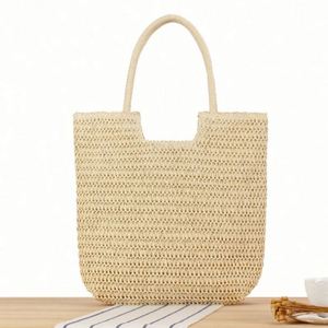 Wholesale Summer <b>Beach</b> Travel Tote <b>Bag</b> Vintage Paper Straw <b>Bag</b> <b>Large</b> Capacity Water Resistant Intercom Portable Shoulder <b>Bag</b> - Product Image 2