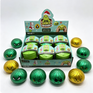 Edizione Natalizia Mostro Peloso Verde <span class=keywords><strong>Grinch</strong></span> 8,5cm Antistress Divertente Regalo Scatola Misteriosa Giocattolo Creativo - Product Image 3