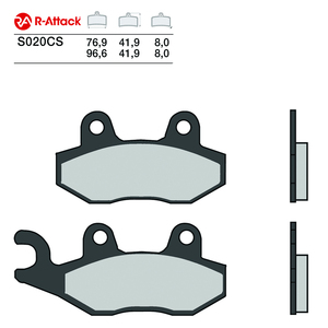 R-Attack S020CS ผ้าเบรกมอเตอร์ไซค์ คาร์บอนเซรามิก หน้า-หลัง ได้รับการรับรองมาตรฐาน R90 - Product Image 1