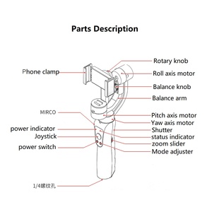 Bán Buôn S5 Video Gymble Điện Thoại Ổn Định Gimbel,Gilbal, Ổn Định, Estabilizador Pra Celular, Ổn Định Gymbal - Product Image 2