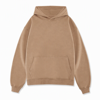 Sweat à capuche oversize pour homme en molleton 380 GSM, épais, uni, à épaules tombantes, style streetwear, hiver, personnalisable