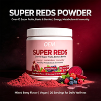 OEM Private Label Super Reds Poeder Superfruit bieten bessen antioxidant energie metabolisme immuniteit gemengde bessen 20 porties