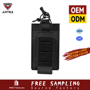 Black Nylon <b>MOLLE</b> Tactical Pouch Utility Carrier Lightweight Utility <b>Bag</b> for Outdoor Vest Waist Gear - Product Image 1