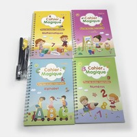 Libros Educativos para Niños con Encuadernación Espiral y Impresión Personalizada, Cuaderno Mágico a Todo Color en Inglés y Francés con Bolígrafos