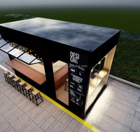 Conteneur pliable 20 pieds 40 pieds, Conteneur maritime transformé en bar, café, boutique, kiosque ou restaurant à vendre