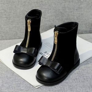 Chaussures Pour Enfants Winters PU Leather Kids Girl Boot Cute <b>Ankle</b> Boots Black Color Boots for Kid Girl Children Winter Boots - Product Image 4