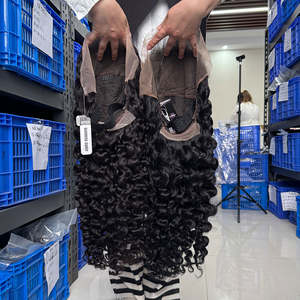 Perruque en dentelle frontale bouclée birmane HD 100% cheveux vierges naturels Prix de gros Meilleure vente Perruques en dentelle transparente en cheveux humains - Product Image 2