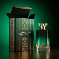 Caja de Perfume Personalizada de Estilo Oriental, Empaque Personalizado con Diseño Tallado, Estampado en Lámina Dorada, Empaque de Regalo Magnético Premium para Fragancias