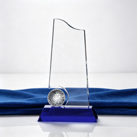 Trophée en cristal et plaque de récompense en verre pour le golf, compétitions sportives et événements sportifs, avec gravure personnalisée, vente en gros