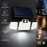Lampu Dinding tenaga surya Anti air, lampu dinding taman, Sensor gerak LED tenaga surya, Alarm Anti Maling, lampu dinding tenaga surya, Anti air, IP66 luar ruangan