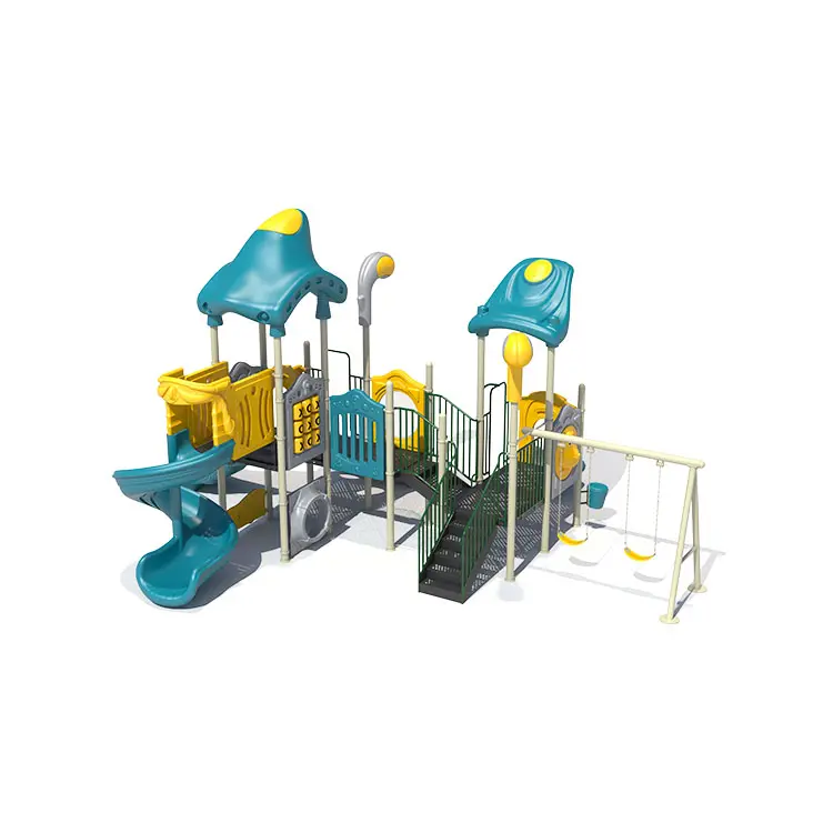 Kids Swing Playground Outdoor Equipment High Quality Plastic Slide Children Outdoor Playground Set for School or Park