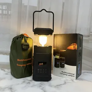Eletree Wasserdichte Handkurbel-sos Dynamo Radio Solar lampe Wiederauf ladbare LED-Camping-Laterne mit Power bank