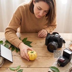 Fruta Artificial Realista de Ginseng, <span class=keywords><strong>Pepino</strong></span> y Melón, Decoración sin Daños, Símbolo de Larga Duración para Ofrendas de Templo, Decoración del Hogar y Centro de Mesa - Product Image 4
