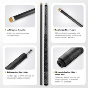 Queue de billard et de snooker de haute qualité, directement de l'usine, avec fût en fibre de carbone, pour break/jump, queues de billard en fibre de carbone - Product Image 3