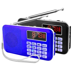 LCJ L-318 model real good quality vintage radio de auto FM with 1700mAh long palytime battery and long antenna