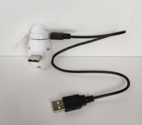 Ventilador LED Personalizado con Mensaje de Texto, Programable por Software, USB, para Celular, Ideal para Regalos Promocionales, Cumpleaños y Fiestas