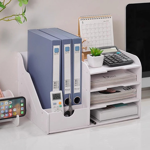 Office Organizer File Rack 5 Tier Desktop <b>Document</b> Storage A4 Folder <b>Holder</b> Standing Type Rectangle Shape - Product Image 4