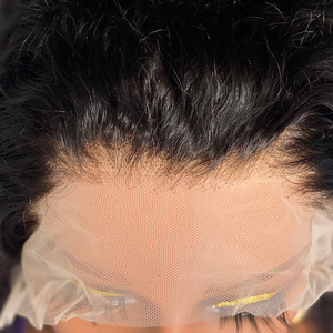 Parrucca brasiliana di capelli umani di breve lunghezza con chiusura frontale in pizzo da 14 pollici con onda libera diritta a onde profonde - Product Image 4