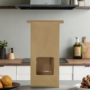 Không Thấm Mỡ Biểu Tượng Tùy Chỉnh Kích Thước Xem Qua Cửa Sổ Nâu Kraft Túi Giấy Với Tin Tie Cho Bao Bì Thực Phẩm Túi - Product Image 1