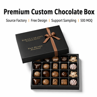 Boîte cadeau en chocolat personnalisée en gros, emballage en papier rigide de luxe avec insert pour ensembles de bonbons et de desserts