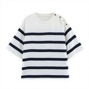 Factory Wholesale of High-quality Casual Short Sleeved Women's T-<b>shirts</b> with Anti-Wrinkle Knitted Fabric and Print Design - Product Image 2
