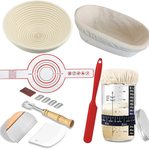 8-piece Bread Rising Basket Set Round Rising Basket <strong>Egg</strong> Beater Dough Scraper Bread Baking Set - Product Image 6