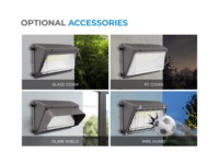 Projecteur mural LED de sécurité commercial, étanche, avec capteur photocellule, pour jardin et mur extérieur
