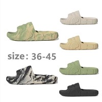 Stock Prêt Claquettes Homme Adilette 22 Noir Gris Semelle EVA Acupression Qualité Originale Hiver Vente en Gros