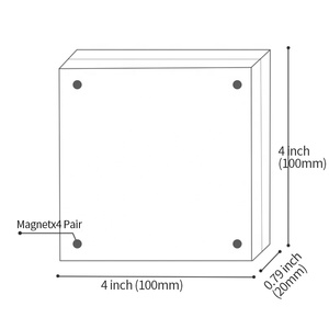 Nam châm mạnh mẽ đứng Khung ảnh 4x4 inch <span class=keywords><strong>plexiglass</strong></span> khung ảnh từ <span class=keywords><strong>Acrylic</strong></span> hình vuông khung 4x4 - Product Image 4