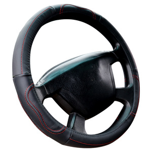 Funda para Volante de Cuero Negra de 36-50 cm, Universal para las Cuatro Estaciones - Product Image 1