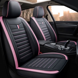 <span class=keywords><strong>Housse</strong></span> de siège de voiture en cuir PVC, design classique, ajustement universel, prix abordable, pour 5 sièges - Product Image 2
