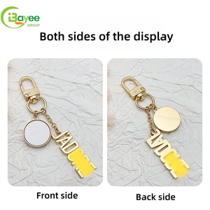 Eco-friendly Plating Factory Custom Logo Zinc Alloy Pattern letters keychain for Promotional Gifts Ornaments Luggage Tags - Product Image 2