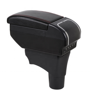 รถญี่ปุ่นรุ่นใหม่ออกแบบรถยนต์หนัง PU สีดำพร้อมกล่องคอนโซลกลาง7 USB สำหรับ Nissan Versa/Sunny/<span class=keywords><strong>Almera</strong></span> 2020-2021 - Product Image 5