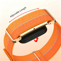 Bracelet en nylon avec boîtier métallique pour montre connectée Google Fitbit Air, bracelet de sport souple, respirant et réglable pour hommes et femmes