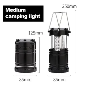 Linterna de Emergencia para Camping Negra, Luz Blanca Cálida Brillante, Funciona con Batería de 5 Horas, Impermeable, LED COB, Linterna Ligera - Product Image 3