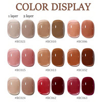 Série Thé Glacé – Vernis à Ongles Gel UV 9 Couleurs – Lot de 15ml – Nude, Marron, Caramel, Rouge – Gel Polish LED Soak Off pour Salon de Manucure et DIY
