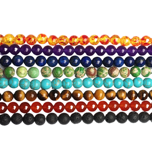 สินค้าส่งตรงจากโรงงานลูกปัดกลมหลากสีหลวมเครื่องประดับ DIY หินธรรมชาติกึ่งมีค่า - Product Image 1