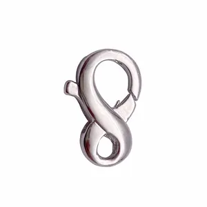 Moda özel 8 şekilli link zinciri toka üreticisi gümüş vintage klip küpe altın kaplama klipsler diy kolye yapımı için
