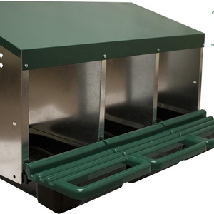 Nido Metálico de Alta Resistencia con 3 Compartimentos para Gallinas, Nido Automático para la Puesta de Huevos con Bandeja de Recolección de Huevos de Plástico, Kit para Granja - Product Image 3