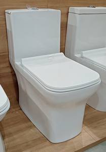 Hector Sanitaryware Ensemble de toilettes monobloc Bol allongé moderne à double chasse avec P-Trap S-Trap pour villas hôtels écoles salles de bain - Product Image 2