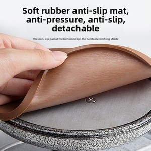 <span class=keywords><strong>Plateau</strong></span> <span class=keywords><strong>tournant</strong></span> circulaire en alliage d'aluminium, outil de pâtisserie commercial rotatif polyvalent et fiable pour la salle de pâtisserie d'hôtel - Product Image 2