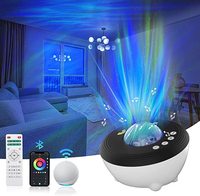 Projecteur de galaxie Aurora Bolong, éclairage de vacances, lampes de table LED musicales, projecteur laser RGBW, veilleuses pour aider à dormir