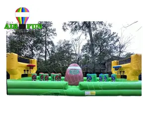 Commercial grade juegos inflables sports inflatable slam dunk basketball party interactive games Inflatable Bungee Basketball