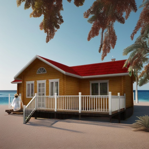 Estate in legno piccola casa prefabbricata kit di cabina case prefabbricate casa in legno per la vita mare spiaggia - Product Image 1