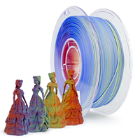 Filament d'imprimante 3D ZIRO 1,75 mm 1 kg/rouleau PLA dégradé mat tricolore néon Filament PLA dégradé mat pour imprimante 3D