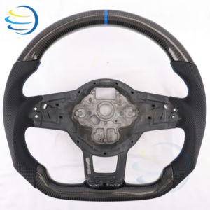 Volante de Fibra de Carbono <span class=keywords><strong>Volkswagen</strong></span> de Entrega Rápida para VW up Amarok Eos Transporter T-roc Beetle R Line <span class=keywords><strong>Polo</strong></span> 6r Scirocco Jetta - Product Image 3